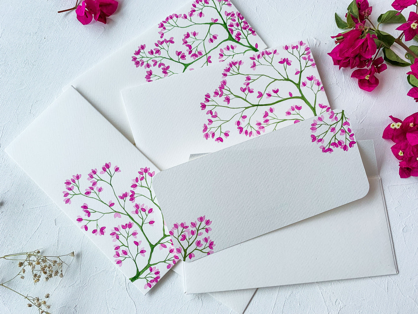 Bougainvillea - Money Envelopes with Notecards (Set of 5)