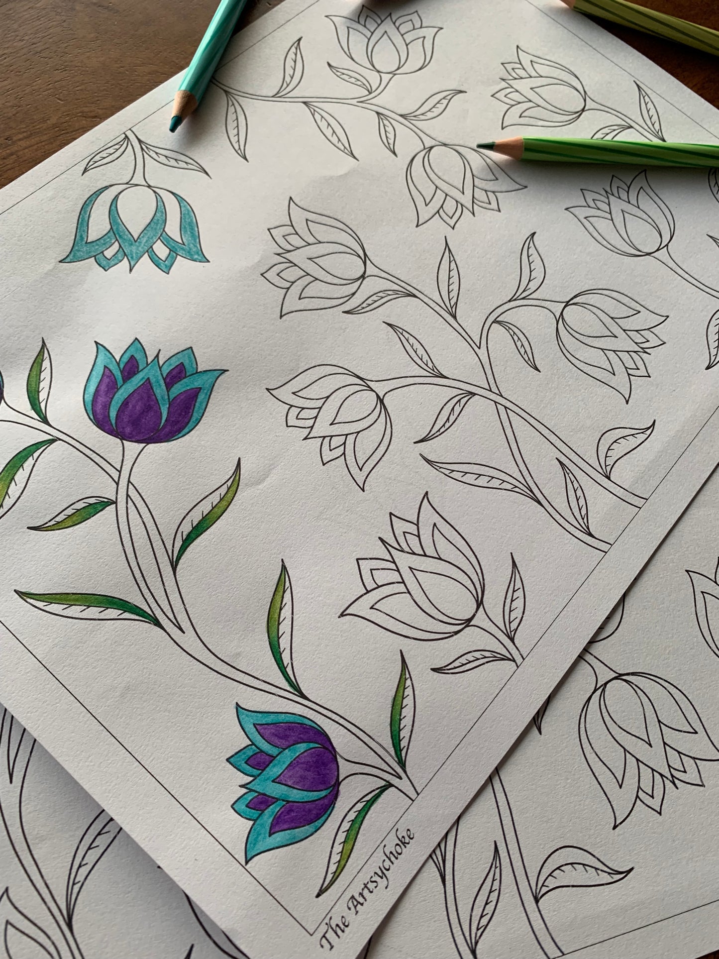 Tulips Colouring Sheet