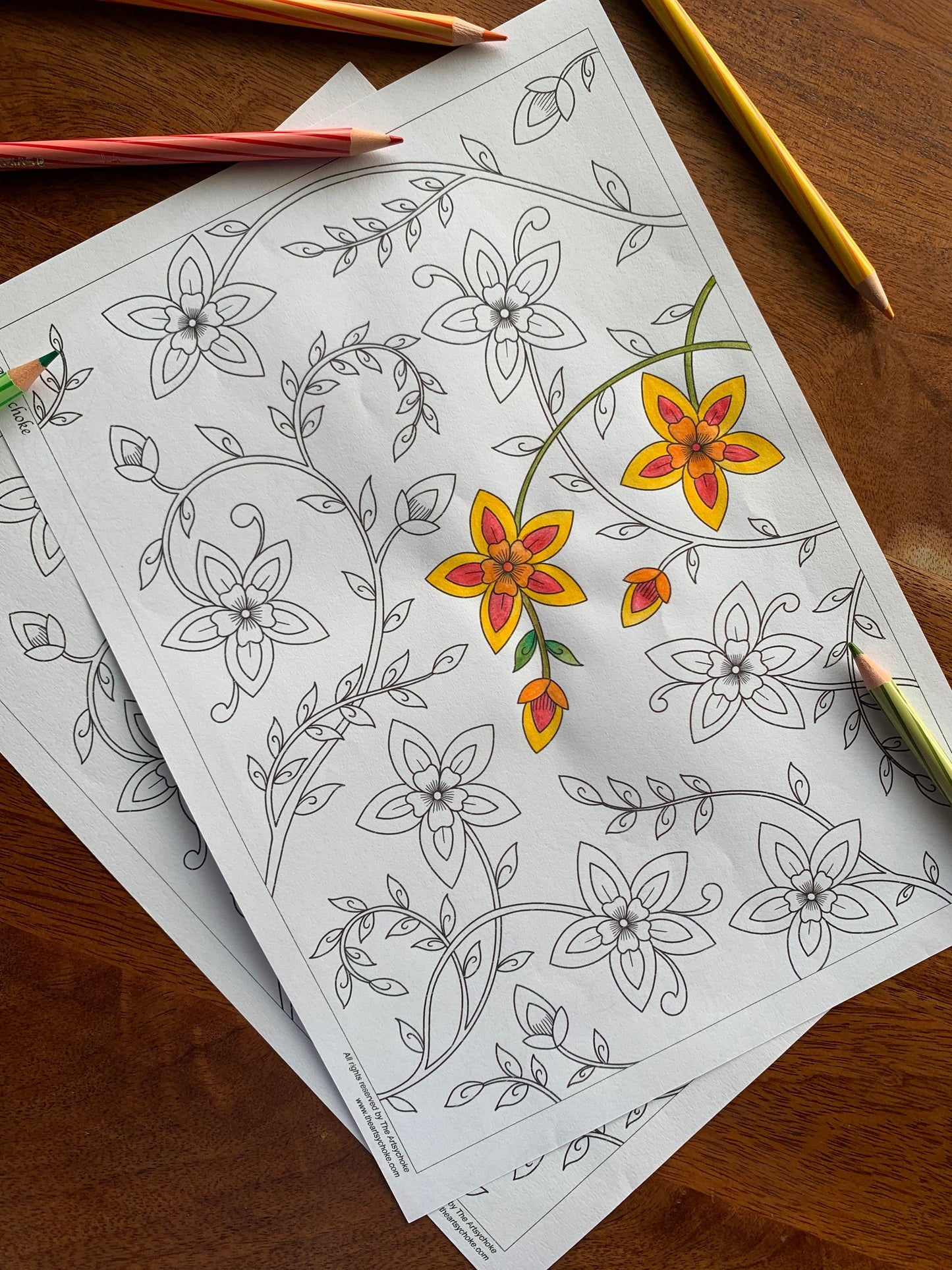 Daffodils Colouring Sheet