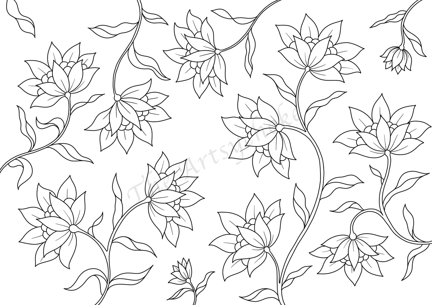 Dahlia Colouring Sheet