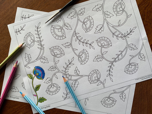 Coneflowers Colouring Sheet