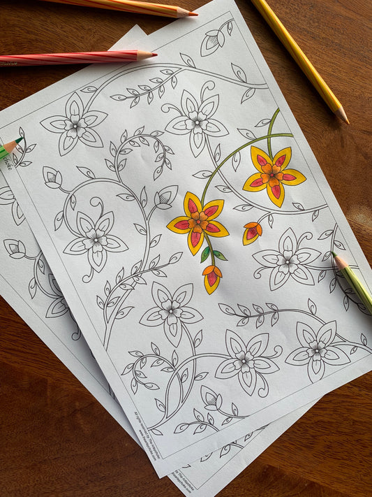 Daffodils Colouring Sheet